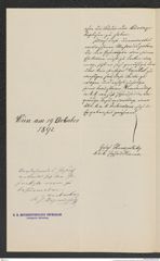 k.k. naturhistorisches Hofmuseum, Intendanzakten 1885-1896 (Hauer), Aktenzahl Z.646/1892, Seite 2
